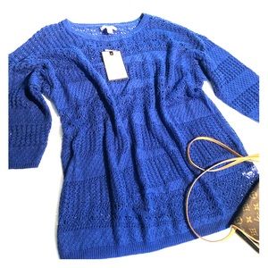 Dana Buchman Sweaters - DANA BUCKMAN SURF BLUE SWEATER NWT‼️ Dana Buchman Sweaters - DANA BUCKMAN SURF BLUE SWEATER NWT‼️